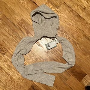 H&M Gray Hooded Shrug